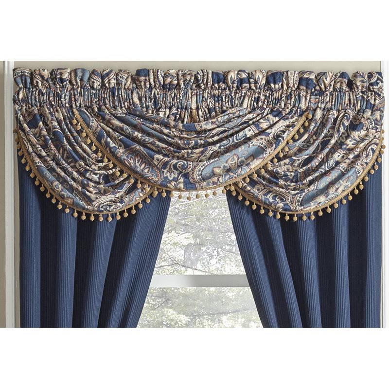 Croscill Aurelio Waterfall Swag 48" Window Valance & Reviews Wayfair